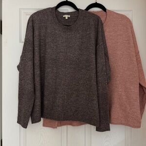 2 Women’s Sweaters, 1 brown, 1 pink. Selling together. Very good condition. XXL